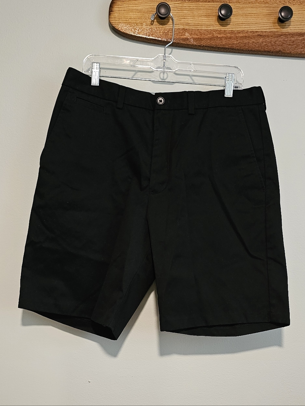 **NWOT** Men’s Wrinkle Free Nordstrom 100% Cotton Black Shorts, 35W
